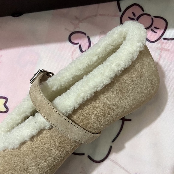 Alaia Lambswool Mary Jane Flats - Picture 5 of 8